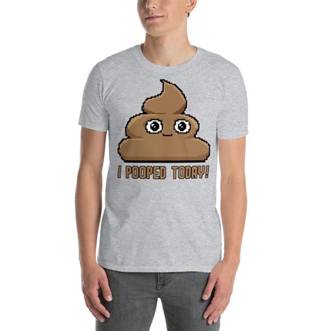 8 Bit Poo Pooped Today Unisex T Shirt 💩 I Pooped Today 💩 Funny T