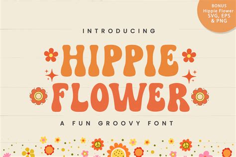 Hippie Flower Font By Manjalistudio Creative Fabrica