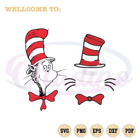 Cat In The Hat Dr Seuss Svg Best Graphic Design Cutting File Oladino