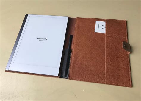 Lefthanded Leather Cover Remarkable 2 Case Rm2 Folio Etsy