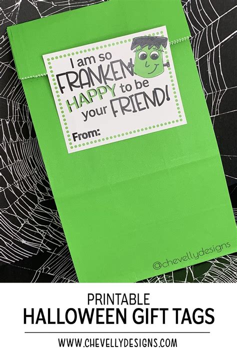 Give The Cutest Halloween Treats This Year With These Printable Frankenstein T Tags Just