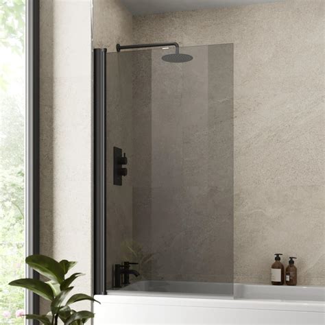 Veebath Bath Screen Pivot Bath Shower Tempered Glass Screen Reversible