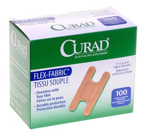 Curad Flex Fabric Adhesive Bandages Knuckle 100ct