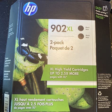 Genuine Hp 902xl Black 2 Pack High Yield Ink Cartridges Exp 10 2020 Brand New 889894982865 Ebay