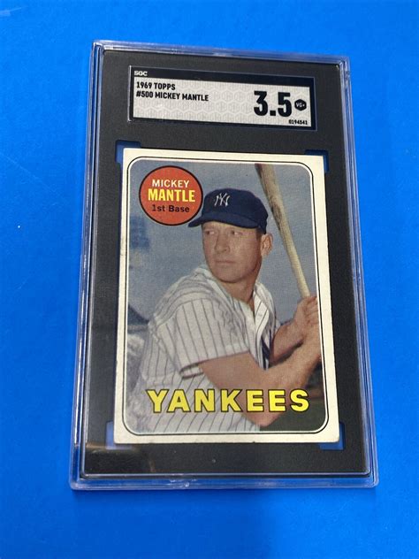 1969 Topps MICKEY MANTLE SGC 3 5 500 Yankees HOF EBay