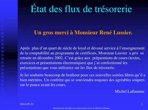 Ppt Tat Des Flux De Tr Sorerie Powerpoint Presentation Free