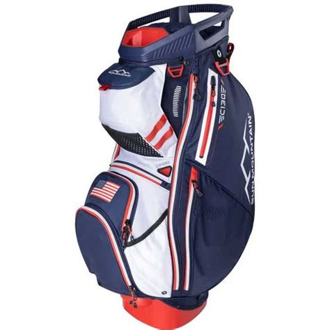 Sun Mountain 2024 C 130 Cart Bag W 14 Way Top Navy White Red