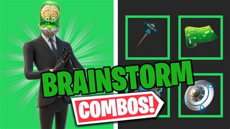 Brainstorm Combos Fortnite Skin Review Youtube