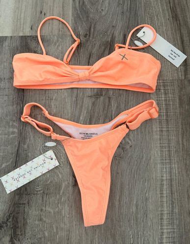 Boutinela Matching Bikini Set Orange Off Retail New With