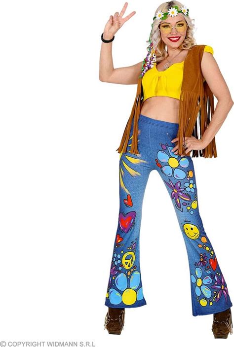 Hippie Kostuum S Legging Hippie Peace Love And Happiness Vrouw