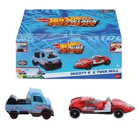 اسباب بازی فقط توی توی TOY TOY پک تایی ماشین های Hot Wheels سری Pull Back Speeders مدل