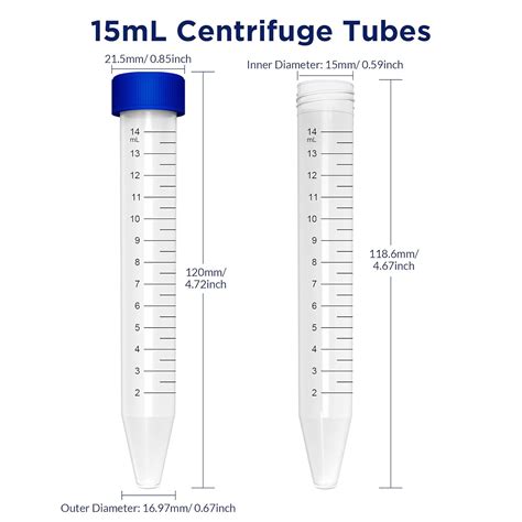 Ml Conical Centrifuge Tubes Pack Sterile Plastic Test Tubes