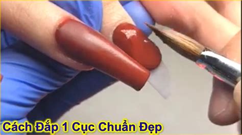 Chia Sẻ Cách Đắp bột 1 cục cho móng dài căn bản John Nguyen Nails