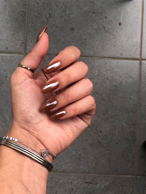 Brown Glazed Donut Nails Nel Unghie Idee Unghie Unghie Colorate