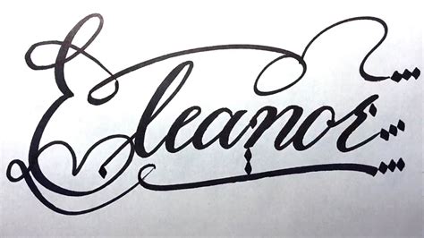 Eleanor Name Signature Calligraphy Status Moderncalligraphy Cursive