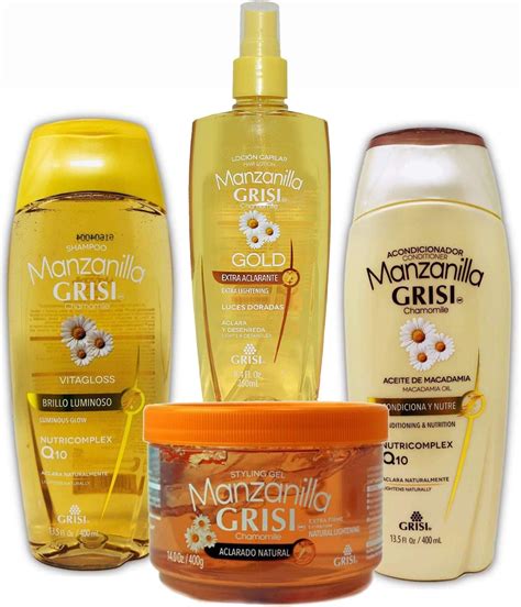 Manzanilla Premium Bathroom Bundle Styling Gel Gold Lightener And