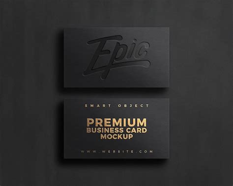 Premium PSD Luxury Business Card Logo Mockup With Embossed And