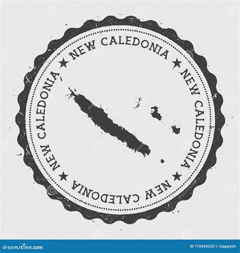 Vintage Map Of New Caledonia Vector Illustration