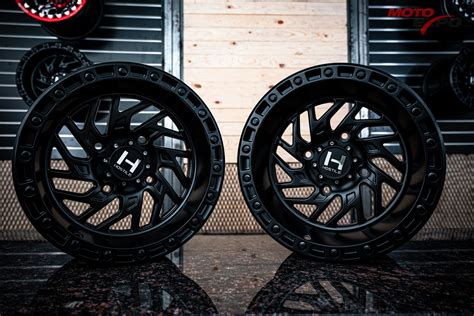 Hostile Wheels 15x8 And 15x10 Asphalt Jigsaw Set Black 4x137 Moto Expo