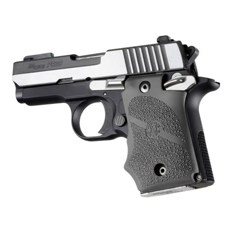 Sig Sauer P938 Ambi Safety Overmolded Rubber Grip With Finger Grooves Slate Grey