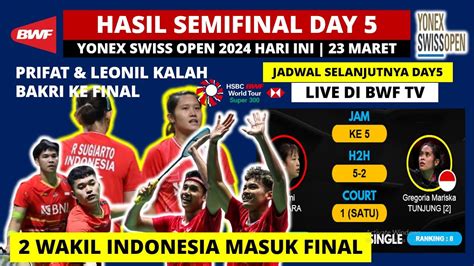 Hasil Semifinal Swiss Open 2024 Hari Ini Bakri Lanny Ribka Ke Final