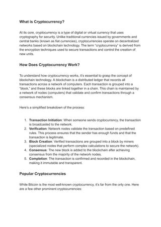 Beginners Guide To Cryptocurrency Unveiling PDF