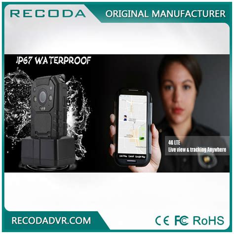 Police Body Worn Camera With 4g 3g Wifi Gps And Support Live Monitoring