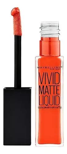 Labial L Quido Color Sensational Vivid Matte Maybelline Color Orange