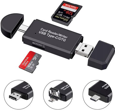 Czytnik kart pamięci USB C USB 3 0 SD microSD USB C Micro 3w1 OTG