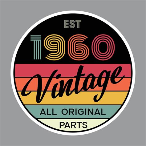 1960 Vintage Retro T Shirt Design Vector 6954554 Vector Art At Vecteezy