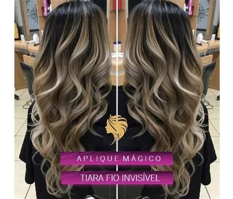 Alongamento Cabelo Tic Tac Loiro 70cm 300g 2 Telas Mega Hair