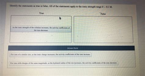 Solved Identify The Statements As True Or False All Of The