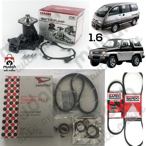 Ru Timing Belt Kit Set Fan Belt Water Pump For Perodua Rusa