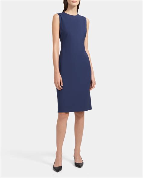 Theory Outlet Official Site Sheath Dress In Stretch Wool