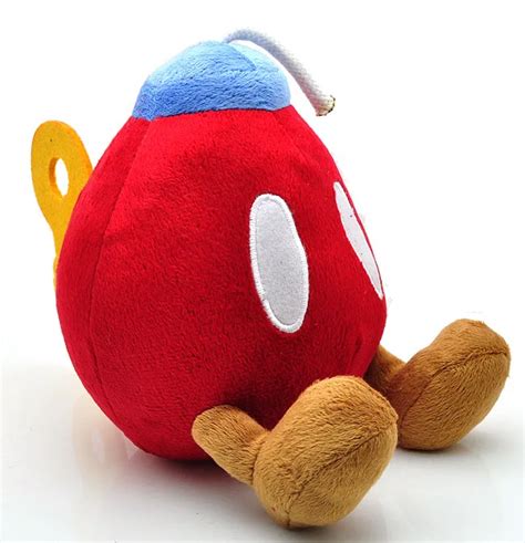 Super Mario Bros Plush Toys 7'' 18cm Red Bob Omb BOMB Soft Stuffed Toys ...