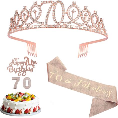 Buy Aiex Pcs Rose Gold Birthday Decorations Kit Including Birthday