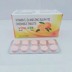 Vitamin C D And Zinc Sulphate Chewable Tablets At Best Price In Paonta