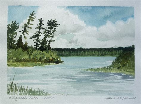 Watercolor Lake Scenes at GetDrawings | Free download