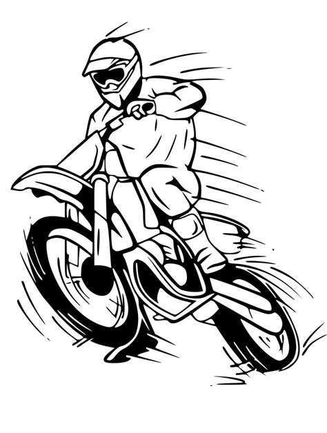 Coloriage Motocross Réaliste télécharger et imprimer gratuit sur