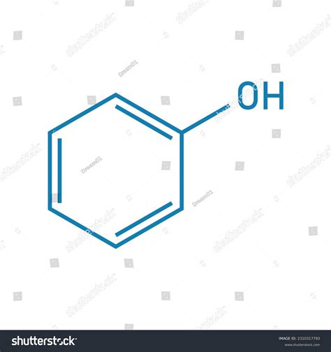 Chemical Structure Of Phenol C6H5OH Chemical Royalty Free Stock