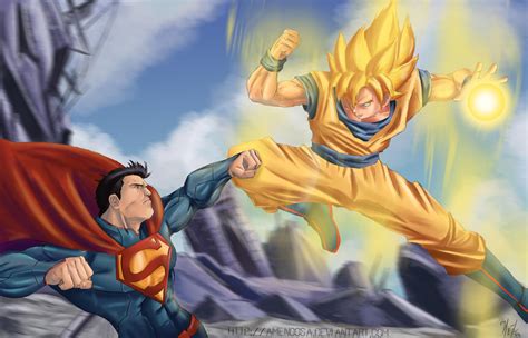 Son Goku Vs Superman By Amenoosa On Deviantart