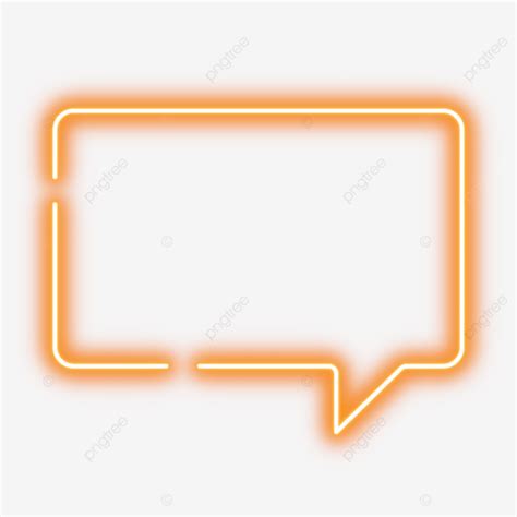 Neon Bubble Speech Text Box Sign Glowing Vector Illustration Neon