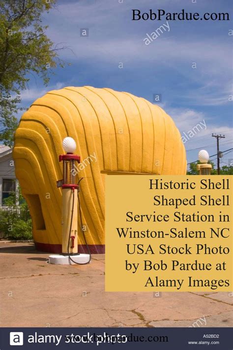 HIstoric Shell Shaped Shell Service Station In Winston Salem NC USA