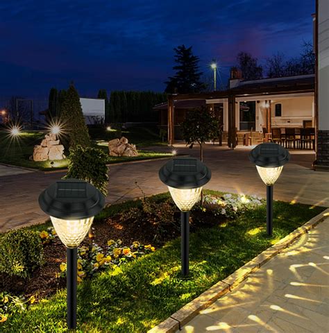 Anordsem 8 Pcs Solar Lights For Outside Pathway Led Outdoor Solar