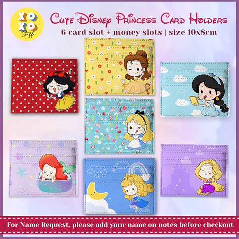 Jual Cute Disney Princess Card Holders 2 Sisi 6 SLOTS 1 Slot For