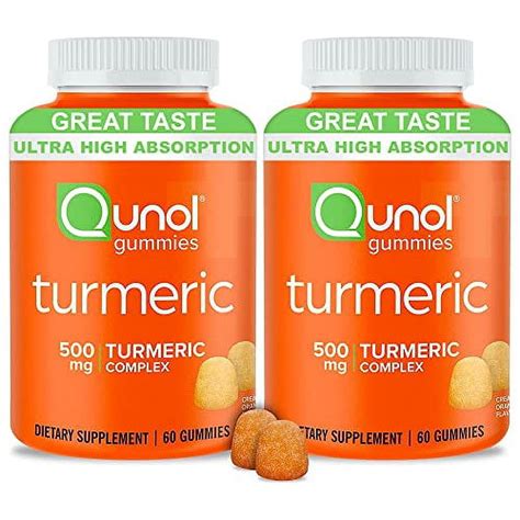 Qunol Turmeric Gummies Gummy With 500mg Turmeric Curcumin Joint Support Supplement Ultra High