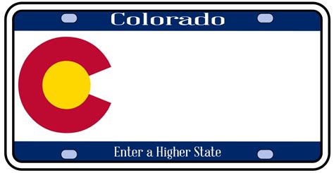 Colorado License Plate Vector Images 52