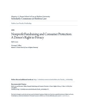 Fillable Online Scholarlycommons Law Hofstra Nonprofit Fundraising And