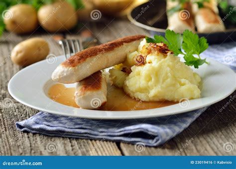 Bavarian sausages stock photo. Image of kitchen, parsley - 23019416