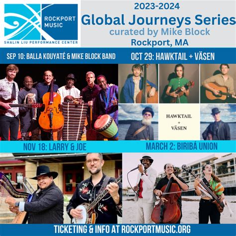 Rockport Music's Global Journeys Series Season #2 — Mike Block